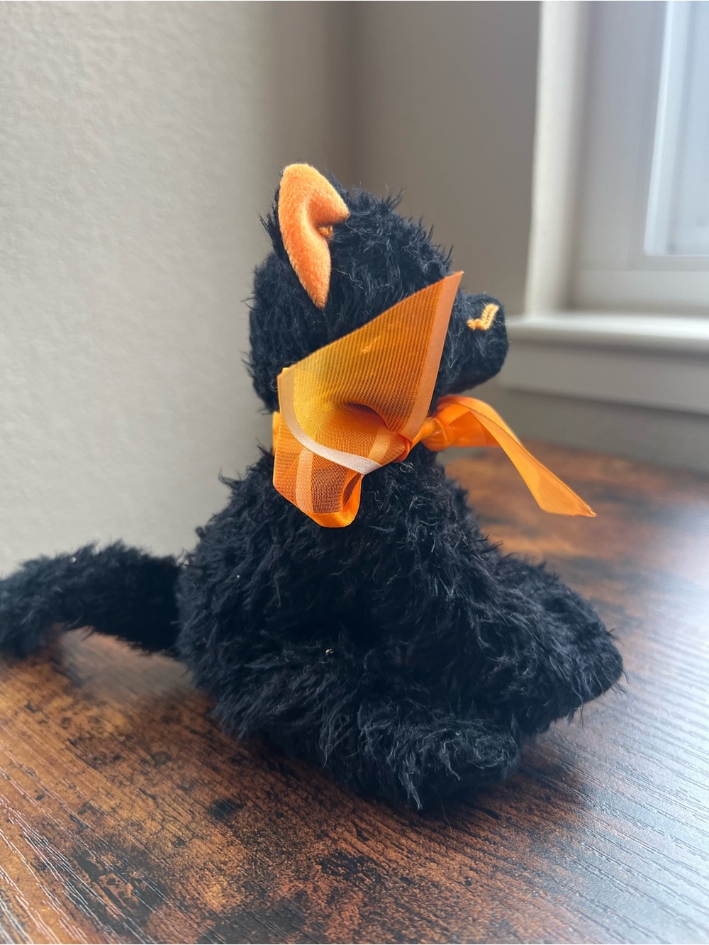 Ty Black Plush Cats with Orange Hats and Bows - Picture 5 of 11
